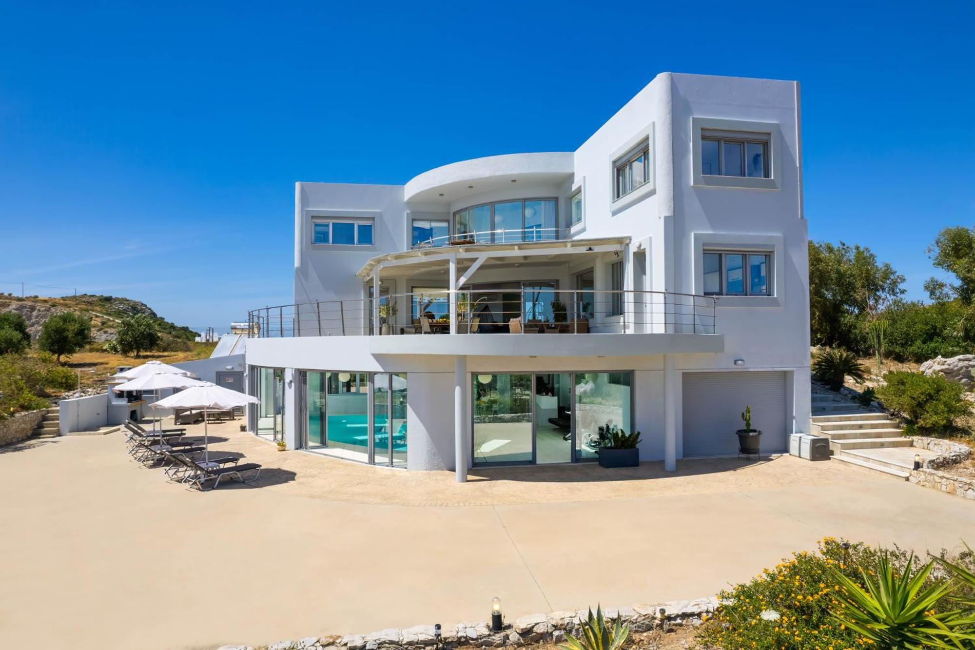 Villa Zafira - Seaview Manor With Heated Pool Kallithéa Exterior foto