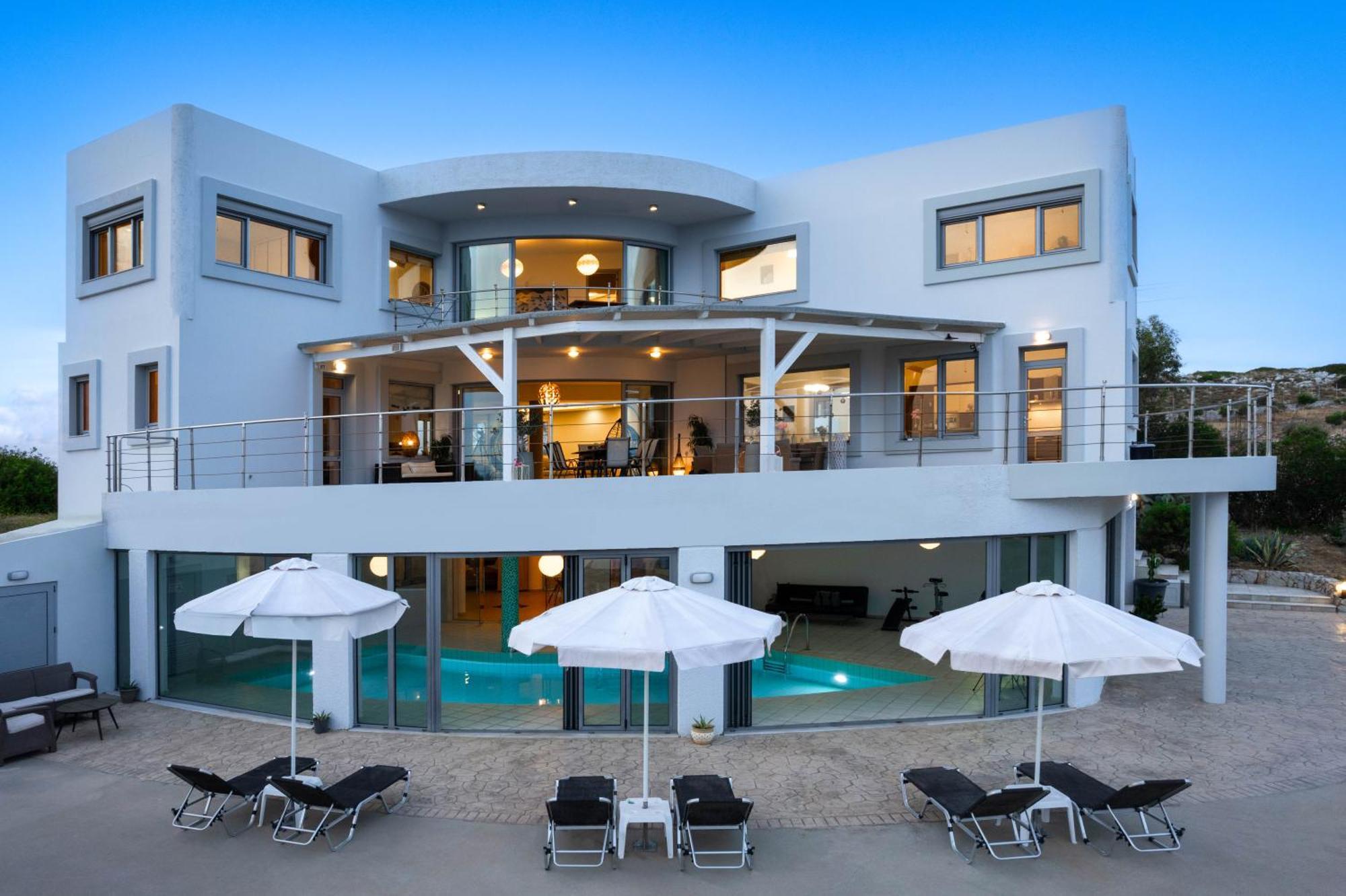 Villa Zafira - Seaview Manor With Heated Pool Kallithéa Exterior foto