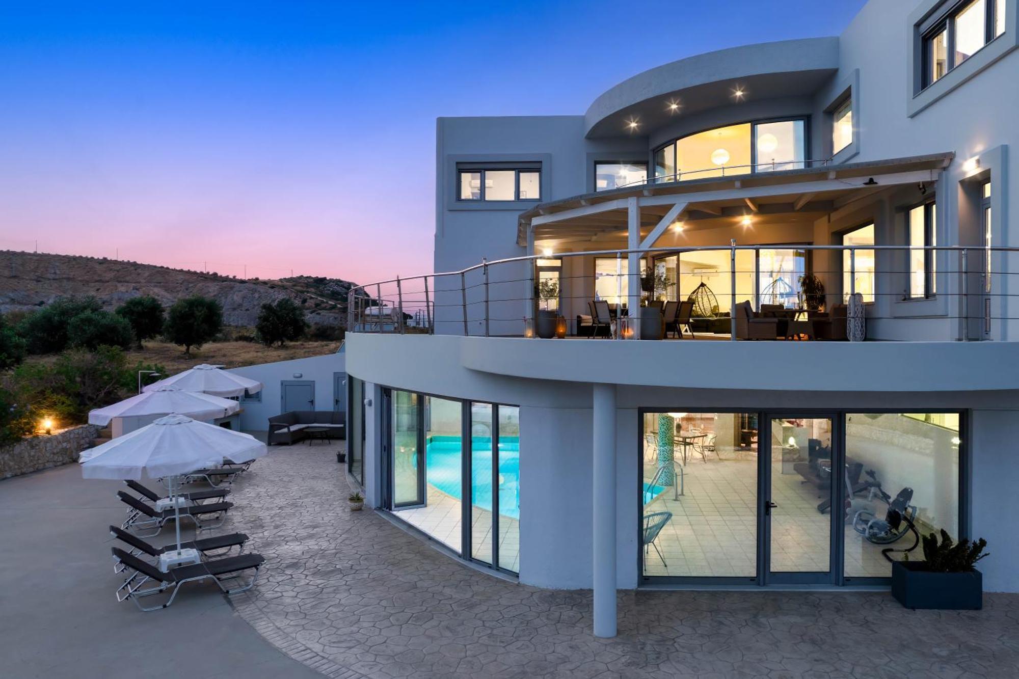 Villa Zafira - Seaview Manor With Heated Pool Kallithéa Exterior foto